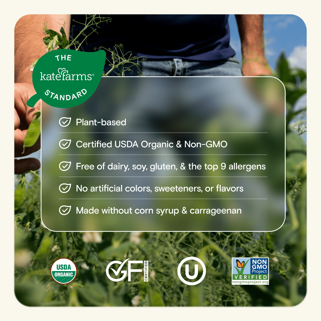 Kate Farms High Protein Nutrition Shake, Chocolate, Case/12 - 811112031482-Case - LL Medico