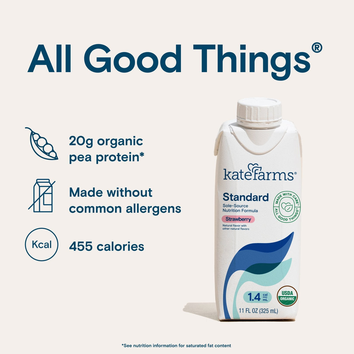 Kate Farms Standard Formula 1.4, Strawberry, CS/12 - 811112030812-Case - LL Medico