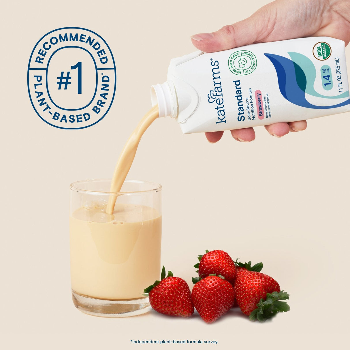 Kate Farms Standard Formula 1.4, Strawberry, CS/12 - 811112030812-Case - LL Medico