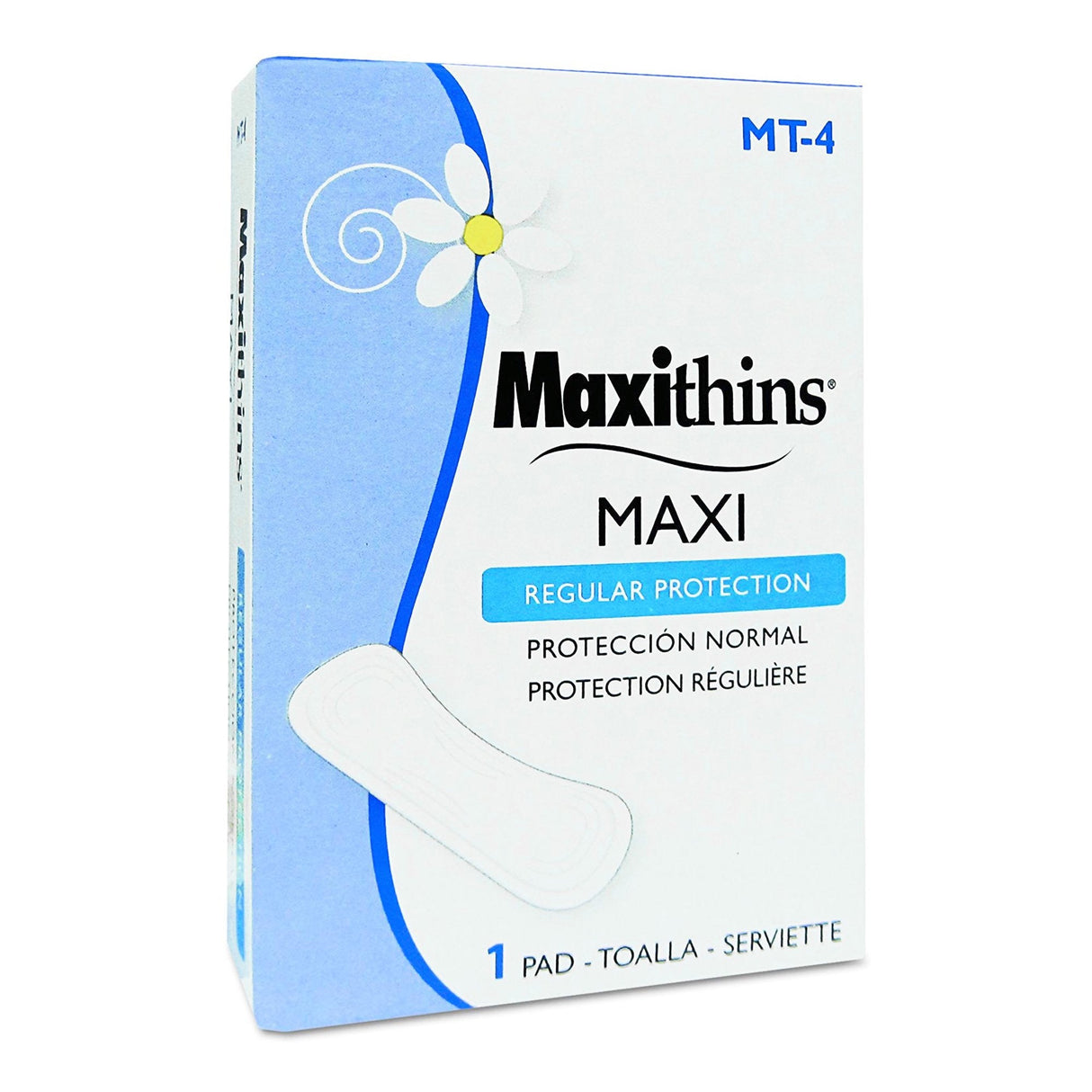 Maxithins Maxi Regular Absorbency, Individually Boxed for Vending Machine Use - MT-4-Single - LL Medico