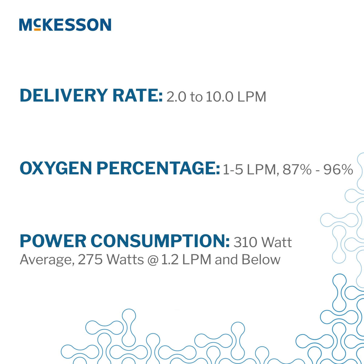 McKesson 5-Liter Oxygen Concentrator, 0.5 to 5 LPM - 146-525DS-Single - LL Medico