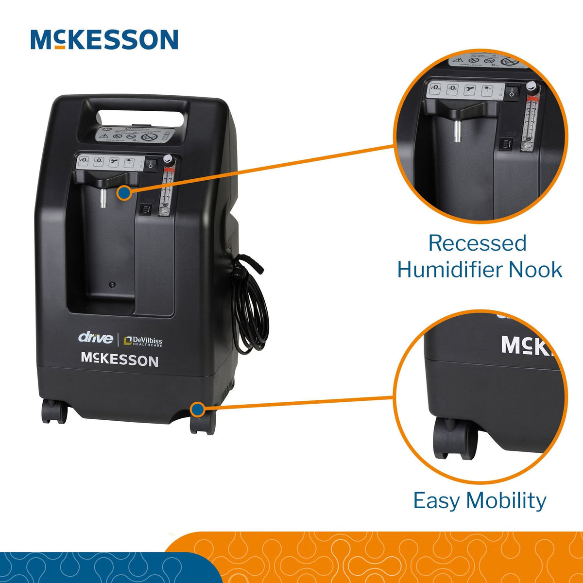 McKesson 5-Liter Oxygen Concentrator, 0.5 to 5 LPM - 146-525DS-Single - LL Medico