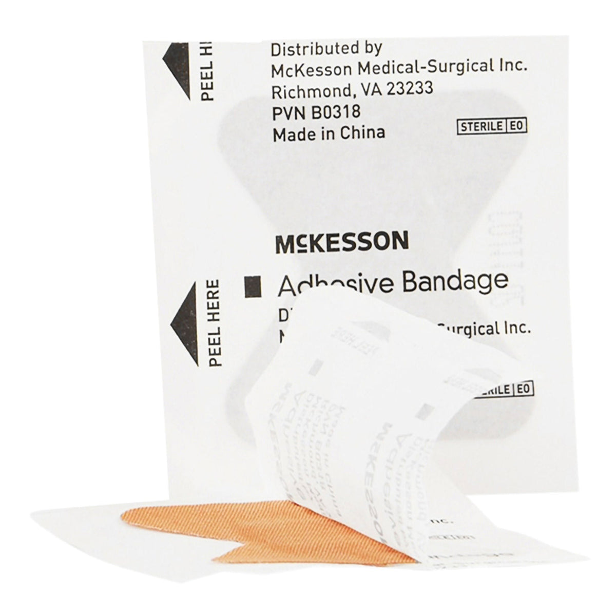 McKesson Adhesive Bandages Fabric Digit Strip, Sterile, Small, 1 7/10" x 2" - 16-4818-Box - LL Medico