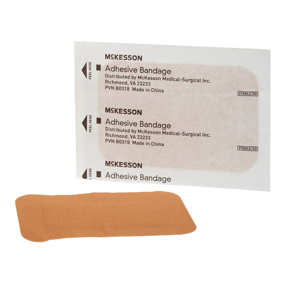 McKesson Adhesive Bandages Fabric Patch, Sterile, 2 in x 3 in - 16-4816-Box - LL Medico