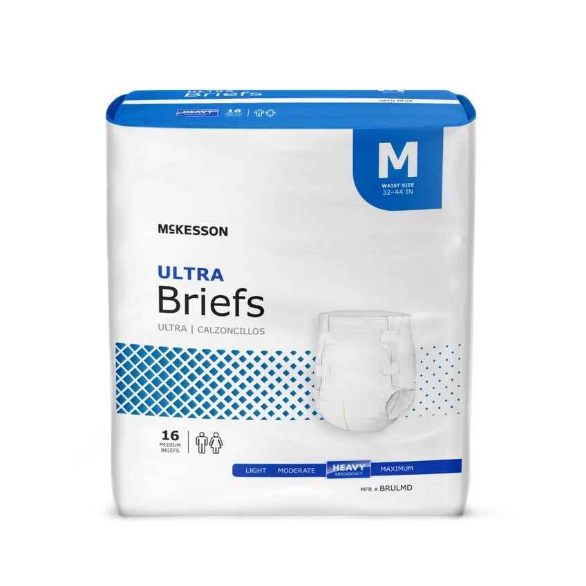 McKesson Adult Briefs, Ultra - BRULSM-Pack - LL Medico