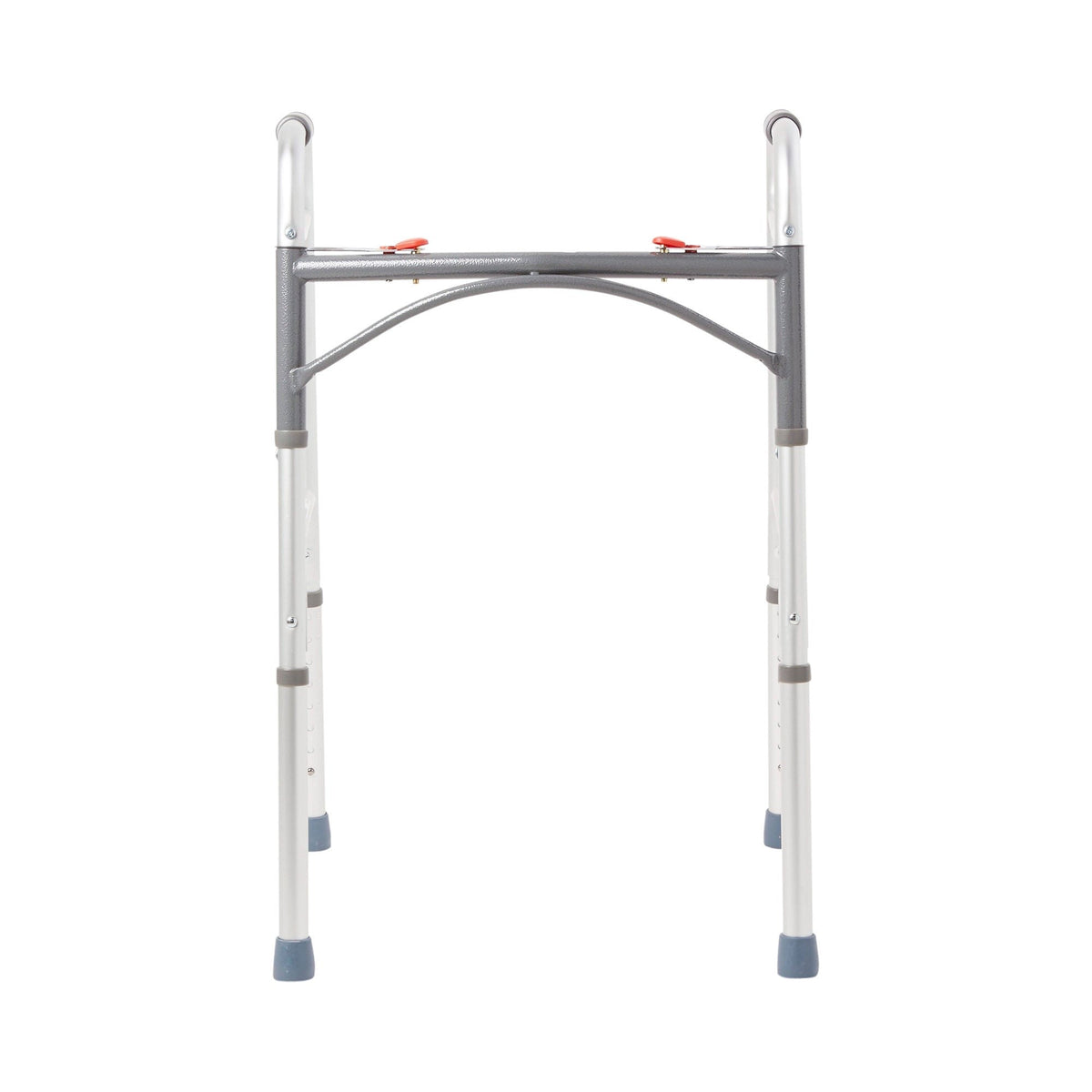 McKesson Aluminum Folding Walker, Dual Release, Adjustable Height 32" to 39", 350 lb Capacity - 146-10200-4-Case - LL Medico