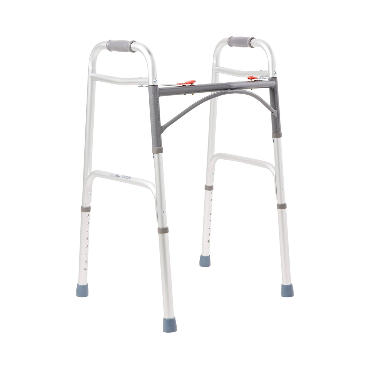 McKesson Aluminum Folding Walker, Dual Release, Adjustable Height 32" to 39", 350 lb Capacity - 146-10200-4-Case - LL Medico