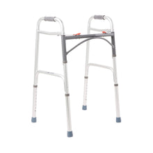 McKesson Aluminum Folding Walker, Dual Release, Adjustable Height 32" to 39", 350 lb Capacity - 146-10200-4-Case - LL Medico