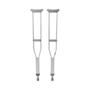 McKesson Aluminum Underarm Crutches, Adult, 5'2" to 5'10", 350 lb Capacity - 146-10400-8-Pair - LL Medico