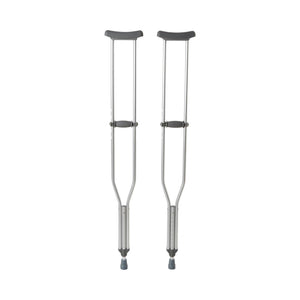 McKesson Aluminum Underarm Crutches, Tall Adult, 5'10" to 6'6" User Height, 350 lb Capacity - 146-10432-8-Pair - LL Medico