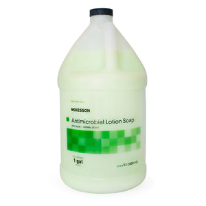 McKesson Antimicrobial Lotion Soap with Aloe, 1 gal jug front