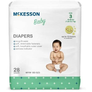 McKesson Baby Diapers, Size 3 - BD-SZ3-Pack - LL Medico