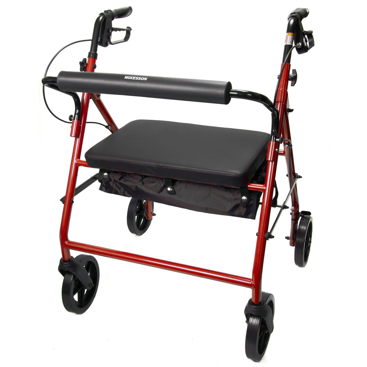 McKesson Bariatric 4 Wheel Folding Heavy Duty Steel Rollator - 146-10216BL-1 - LL Medico