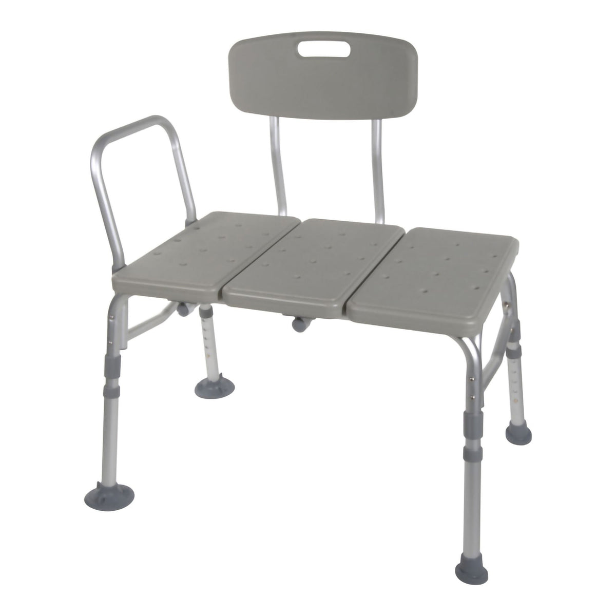 McKesson Bath Transfer Bench, Removable Arm Rail, Adjustable Seat Height 17.5" to 22.5", 400 lb Capacity - 146-12011KD-1-Single - LL Medico