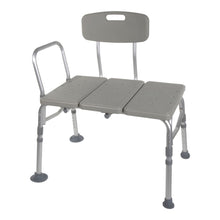 McKesson Bath Transfer Bench, Removable Arm Rail, Adjustable Seat Height 17.5" to 22.5", 400 lb Capacity - 146-12011KD-1-Single - LL Medico
