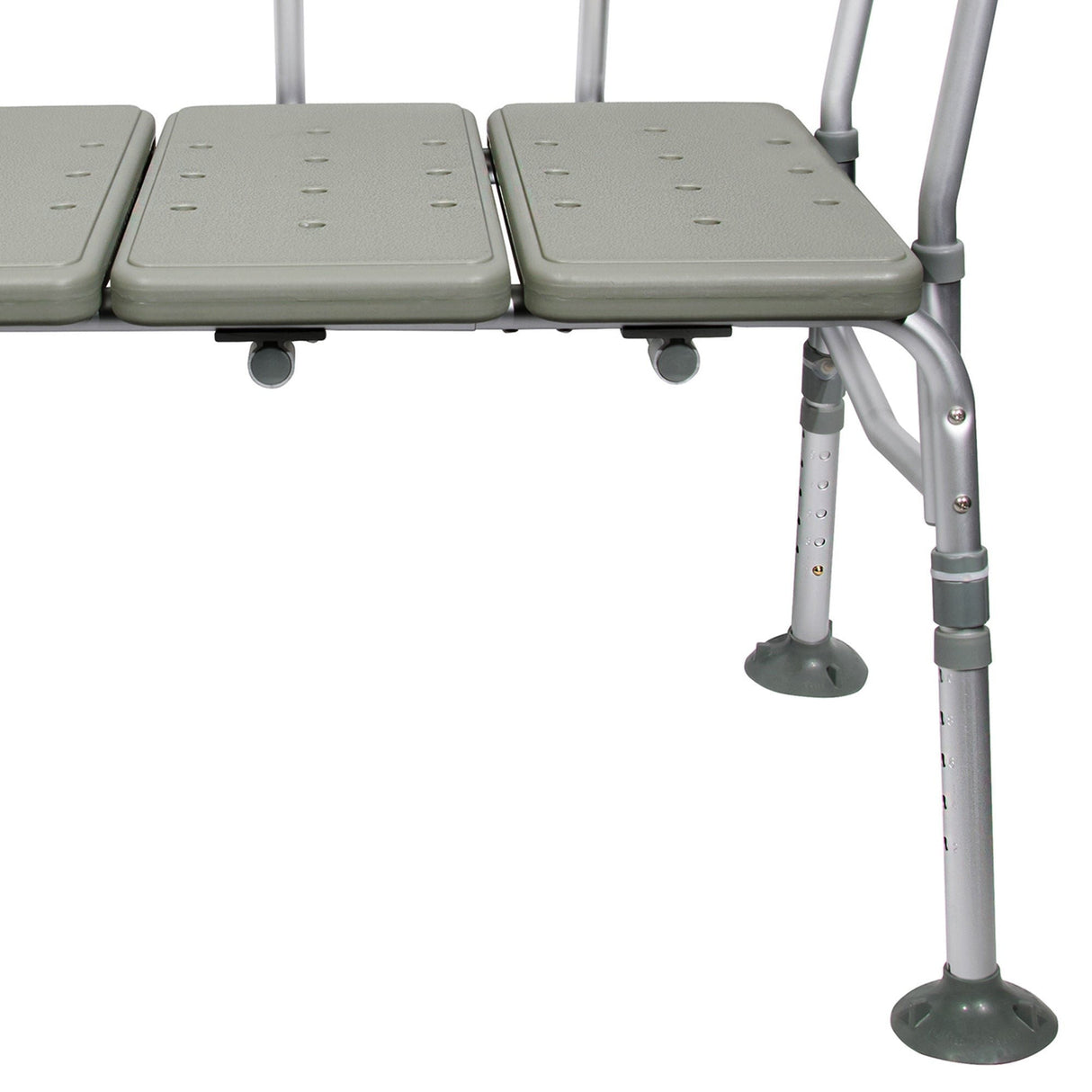 McKesson Bath Transfer Bench, Removable Arm Rail, Adjustable Seat Height 17.5" to 22.5", 400 lb Capacity - 146-12011KD-1-Single - LL Medico