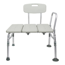 McKesson Bath Transfer Bench with Removable Arm Rail, 17.5" to 22.5" Seat Height, 400 lb Capacity - 146-RTL12031KDR-Single - LL Medico