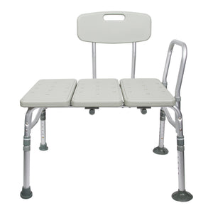 McKesson Bath Transfer Bench with Removable Arm Rail, 17.5" to 22.5" Seat Height, 400 lb Capacity - 146-RTL12031KDR-Single - LL Medico
