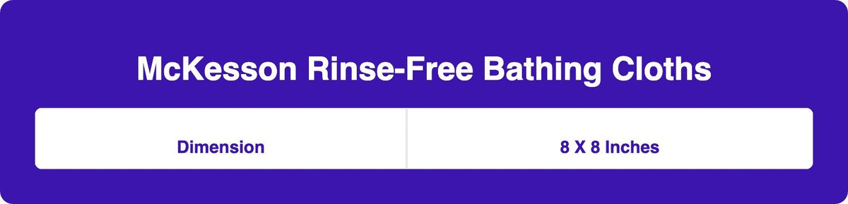 McKesson Bathing Cloths, Scented Rinse-Free Wipes, 8" x 8" - 16-7900-Pack - LL Medico