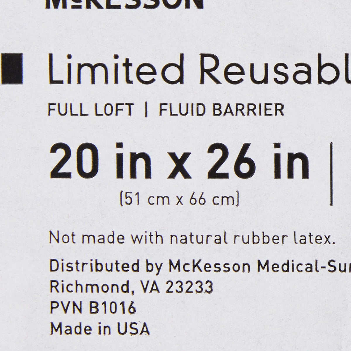 McKesson Bed Pillow, Reusable, 20" x 26", Blue - 41-2026-LTD-Single - LL Medico