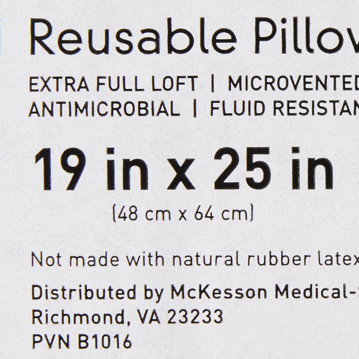 McKesson Bed Pillow, Reusable, White, 19" x 25" - 41-1925-WXF-Single - LL Medico