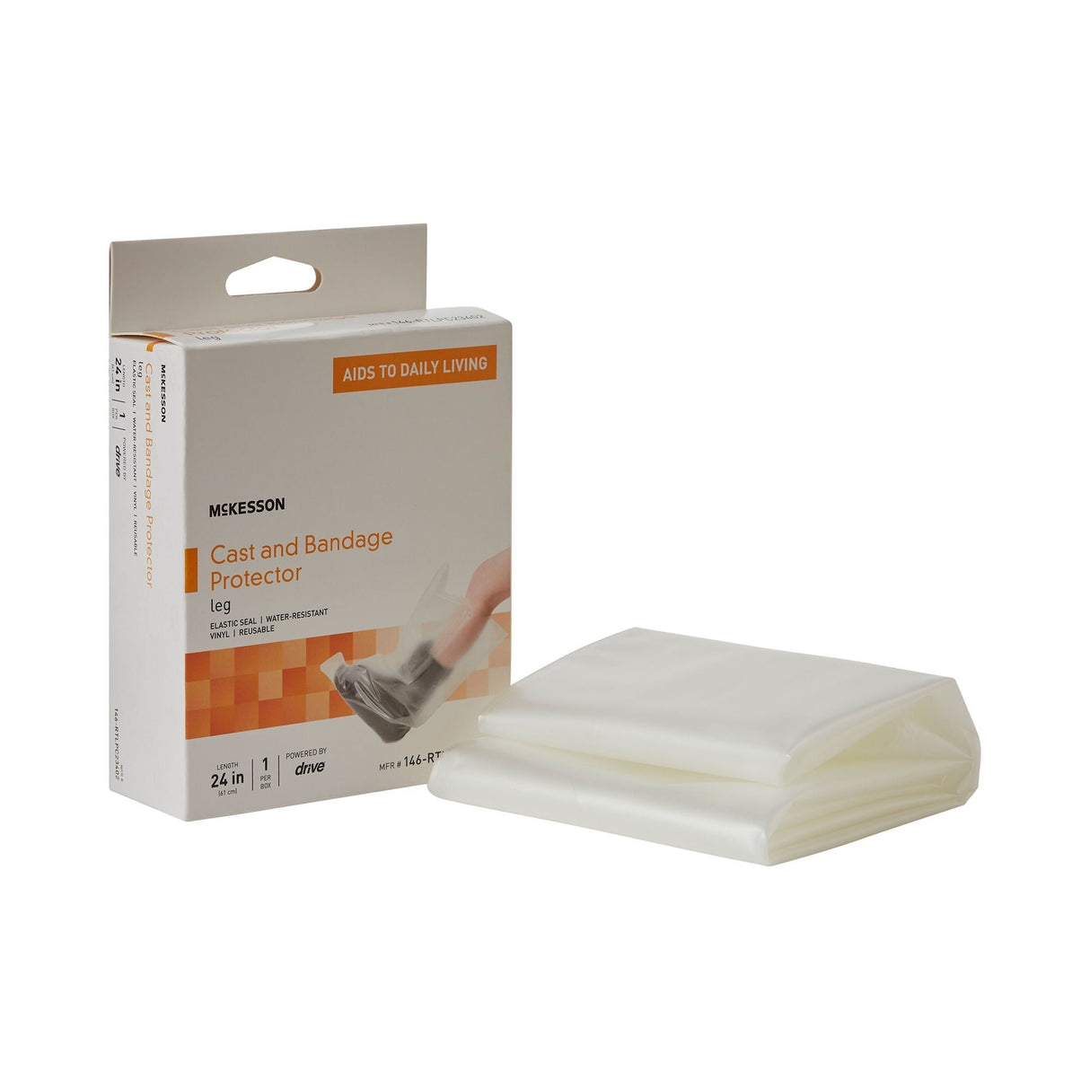 McKesson Cast and Bandage Protector, Leg, 24" - 146-RTLPC23402-Single - LL Medico