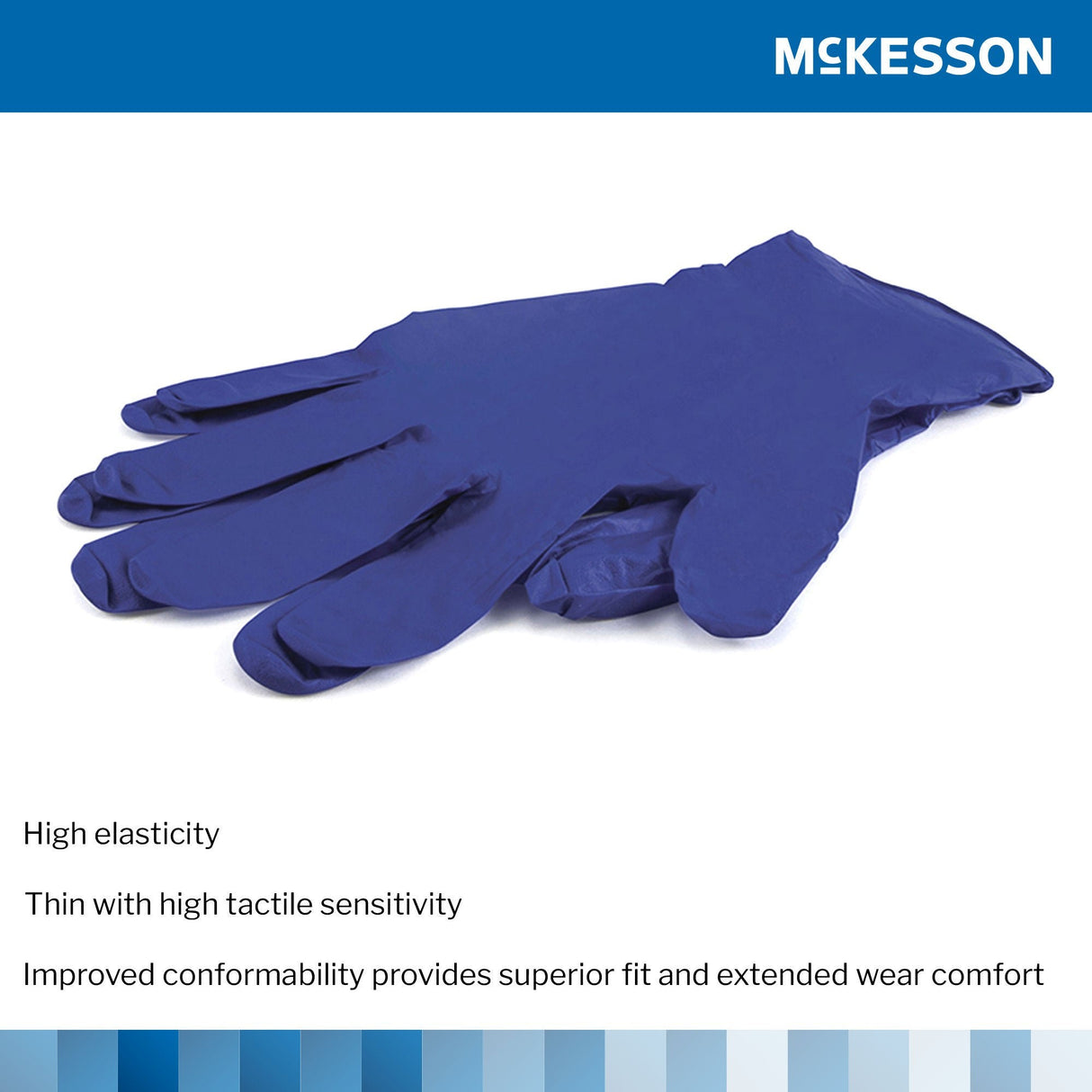 McKesson Confiderm 3.0 Nitrile Exam Glove, Extra Large, Blue - 14-6N38-Box - LL Medico