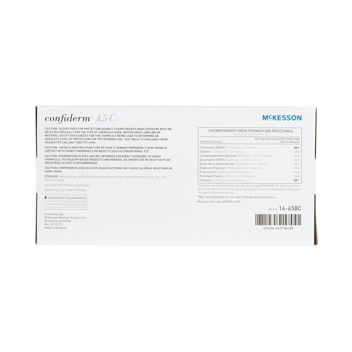 McKesson Confiderm 4.5C Nitrile Exam Gloves, Powder-Free, Textured, Non-Sterile - 14-652C-Box - LL Medico