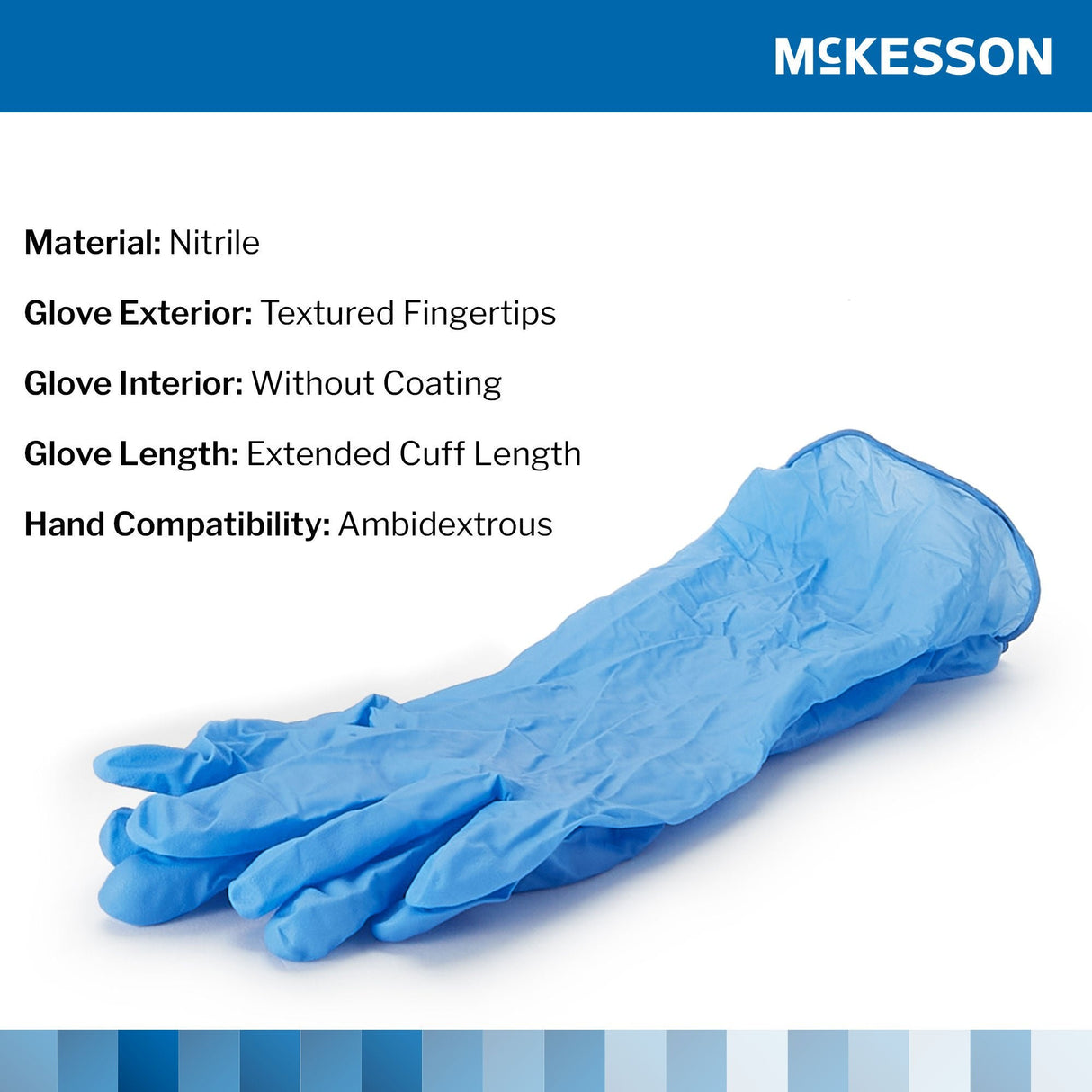McKesson Confiderm 6.5CX Nitrile Extended Cuff Length Exam Glove - 14-674C-Box - LL Medico