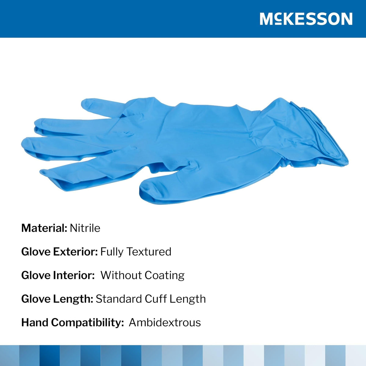 McKesson Confiderm 6.8C Nitrile Exam Gloves, Blue - 14-6N661C-Box - LL Medico