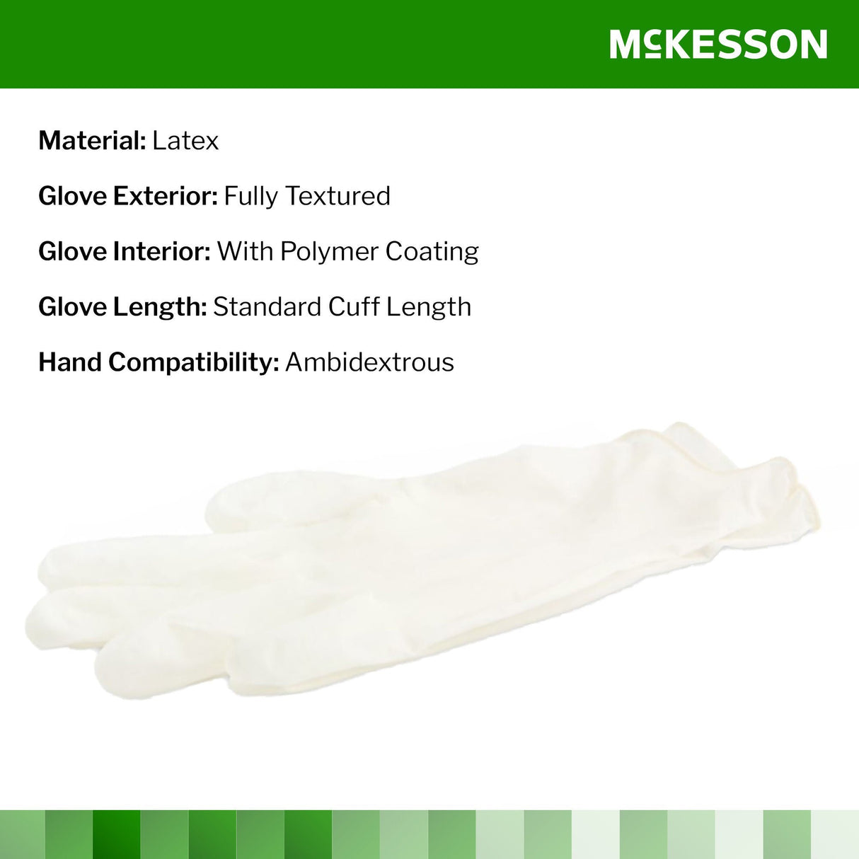 McKesson Confiderm Latex Exam Glove, Extra Small, Ivory - 14-1380-Box - LL Medico