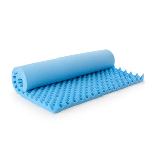 McKesson Convoluted Foam Mattress Overlay, 72" L x 33" W x 2" H, Blue - 136-74806-Single - LL Medico