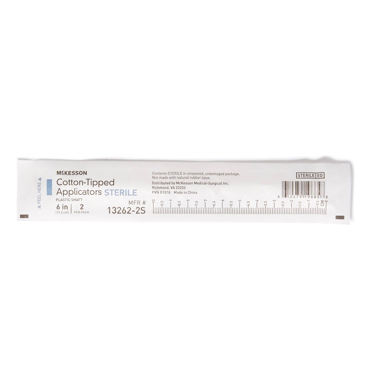McKesson Cotton-Tipped Applicators Sterile, Plastic Shaft, 6 In - 13262-2S-Box - LL Medico