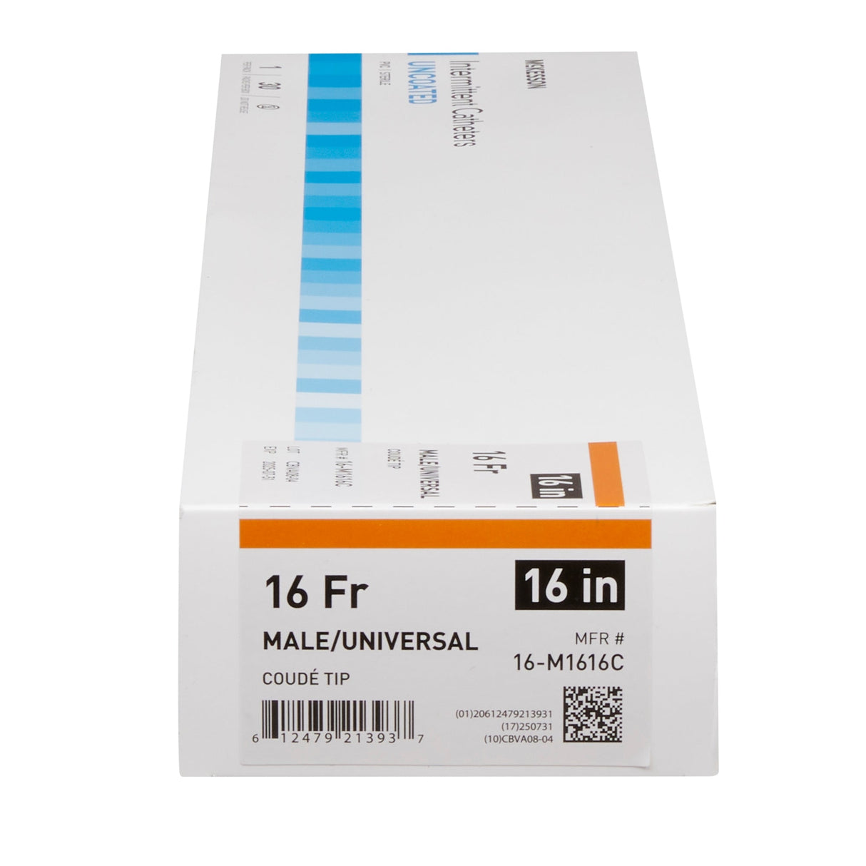 McKesson Coude Tip PVC Urethral Catheter, Male/Universal - 16-M1616C-Box - LL Medico