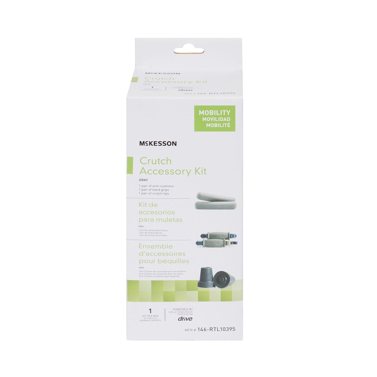 McKesson Crutch Accessory Kit for Universal Quick-Adjust Aluminum Crutches - 146-RTL10395-Each - LL Medico