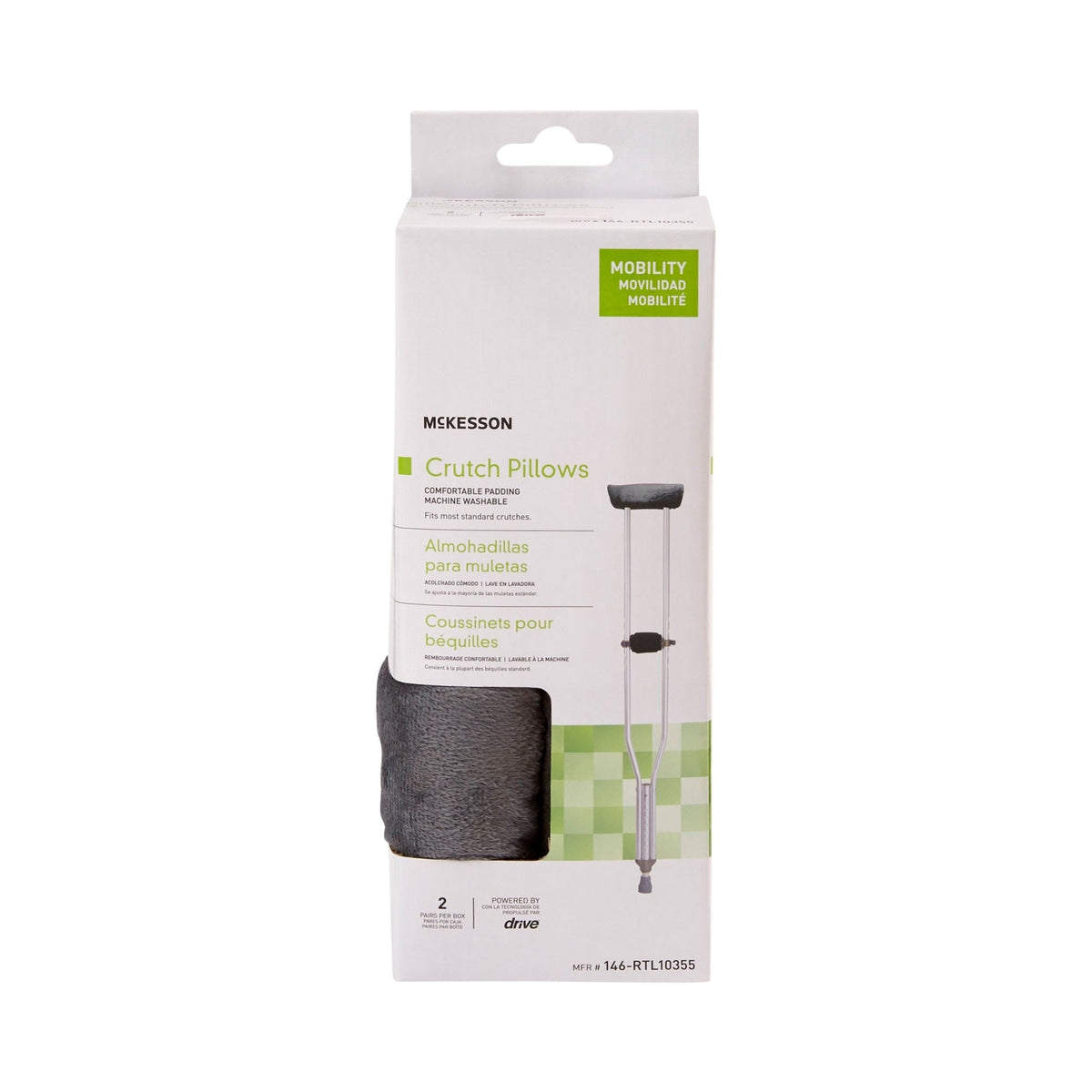 McKesson Crutch Pillow, Underarm - 146-RTL10355-Box - LL Medico