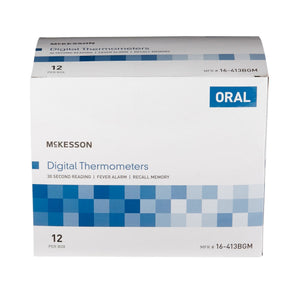 McKesson Digital Oral Thermometer, Stick, Includes 5 Probe Covers - 16-413BGM-Single - LL Medico