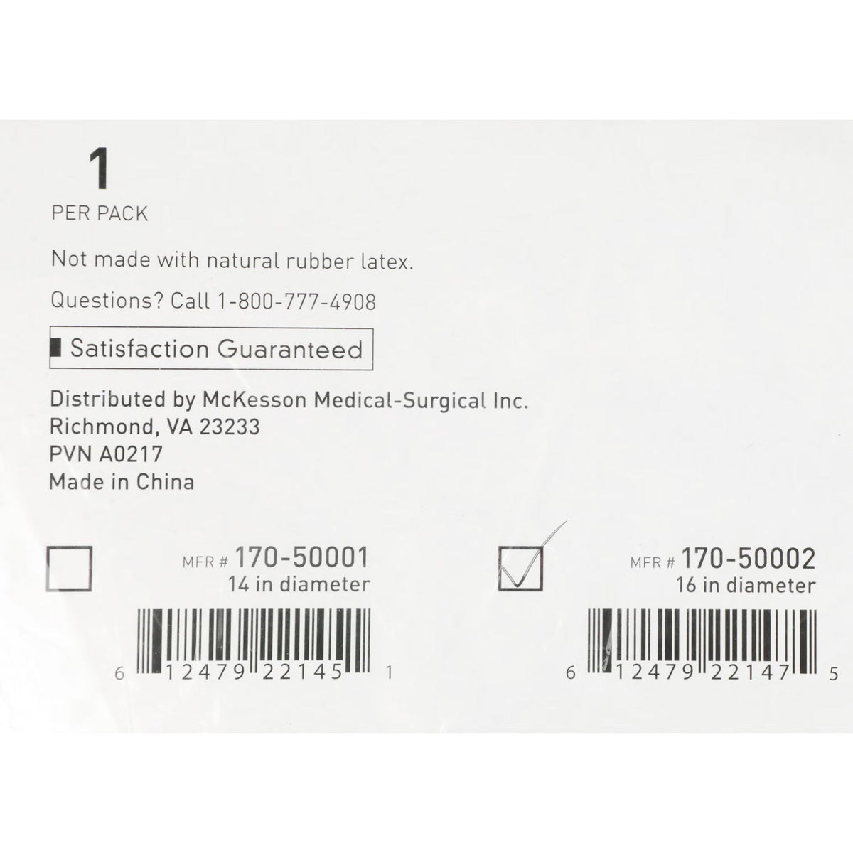 McKesson Donut Seat Cushion, 16" Diameter - 170-50002-Single - LL Medico