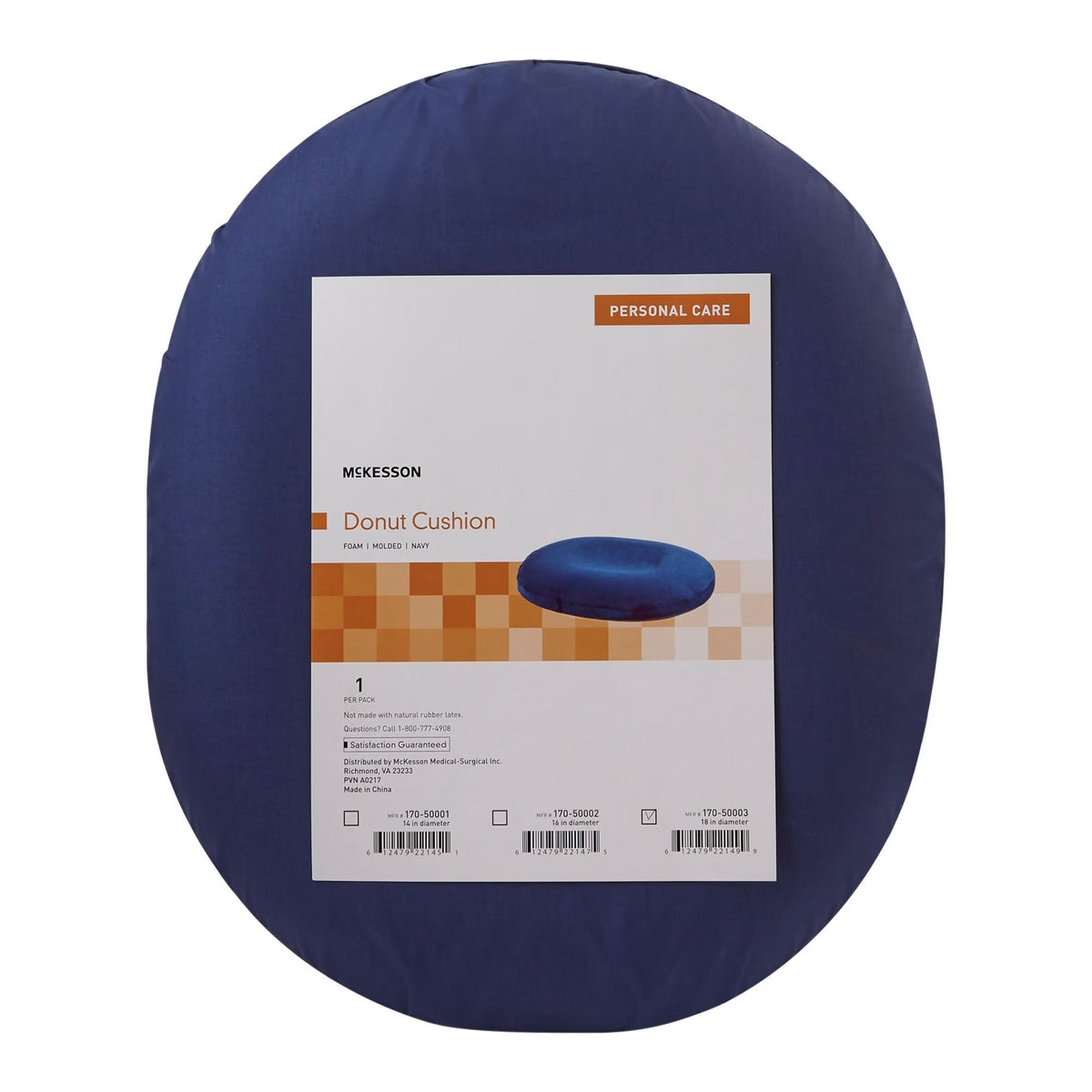 McKesson Donut Seat Cushion for Wheelchairs, 18" Diameter - 170-50003-Single - LL Medico