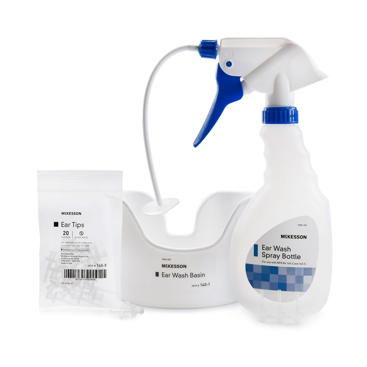 McKesson Ear Wash System Kit Spray Bottle with Flexible Tube and 23 Ear Tips - 140-3-Box - LL Medico