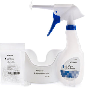 McKesson Ear Wash System Kit with Basin, Rigid Tube and 23 Ear Tips - 140-4-Box - LL Medico