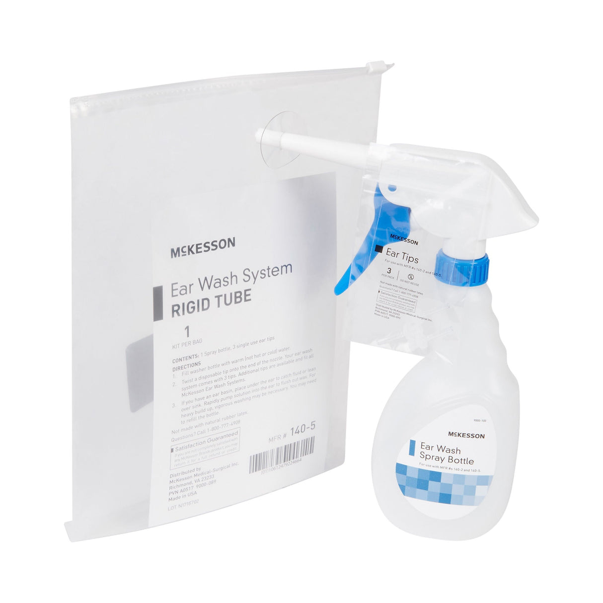McKesson Ear Wash System with Rigid Tube and Three Eartips - 140-5-Box - LL Medico