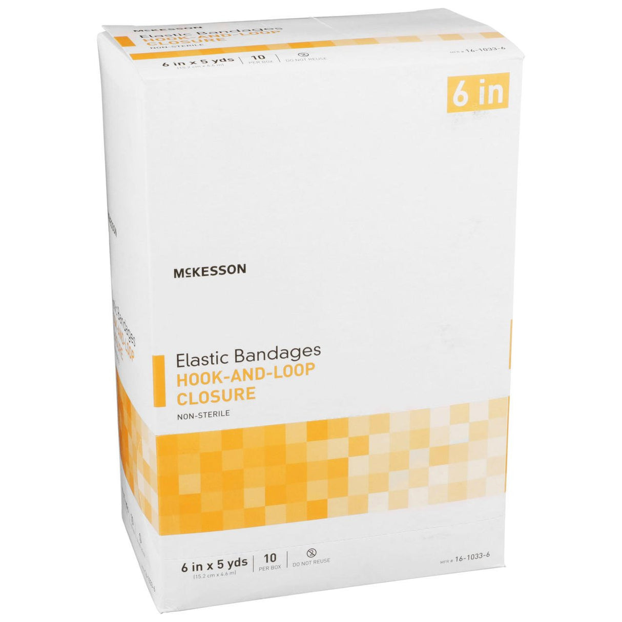 McKesson Elastic Hook & Loop Bandage, 6 in x 5 yd Roll, Non - Sterile - 16-1033-6-Box - LL Medico