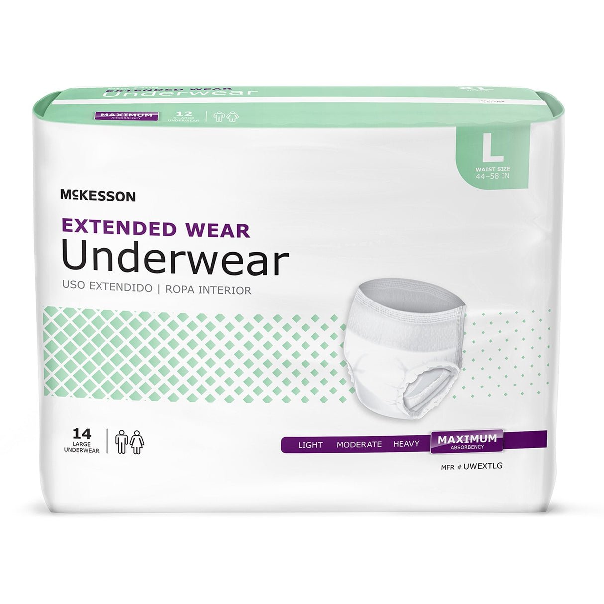 McKesson Extended Wear Underwear - UWEXTLG-Pack - LL Medico