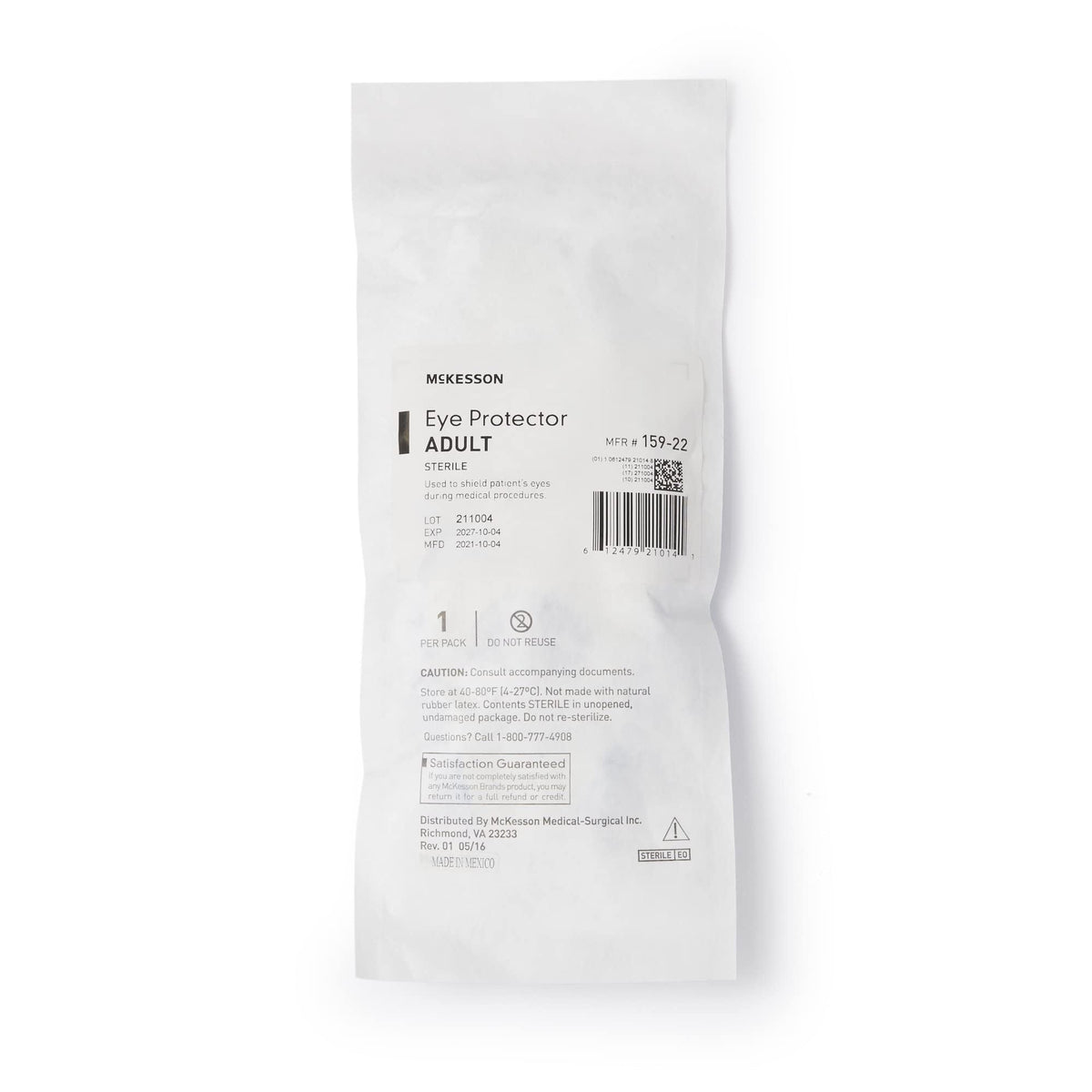 McKesson Eye Protector Adult Double Foam, Sterile - 159-23-Box - LL Medico
