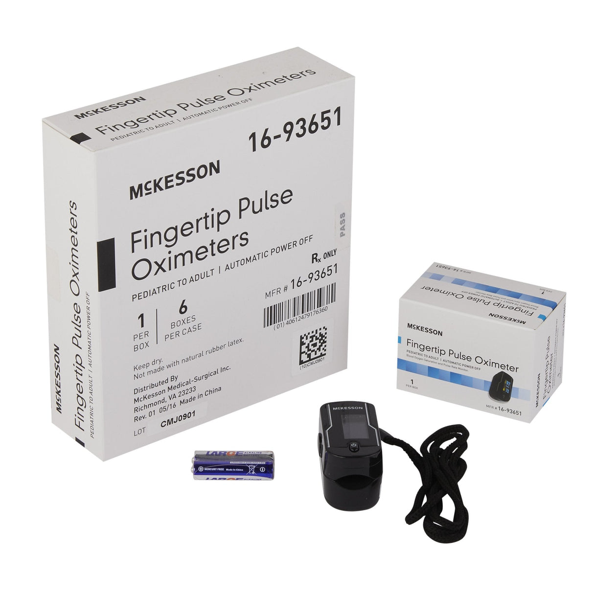 McKesson Fingertip Pulse Oximeter, OLED Display - 16-93651 - LL Medico
