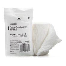 McKesson Gauze Bandage Roll Sterile 8-Ply, 4.5 In X 3.1 Yds - 16-4043-Single - LL Medico
