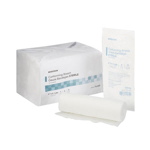 McKesson Gauze Conforming Bandage, 6 in x 4.1 yds Roll, Sterile - 16-020-Pack - LL Medico