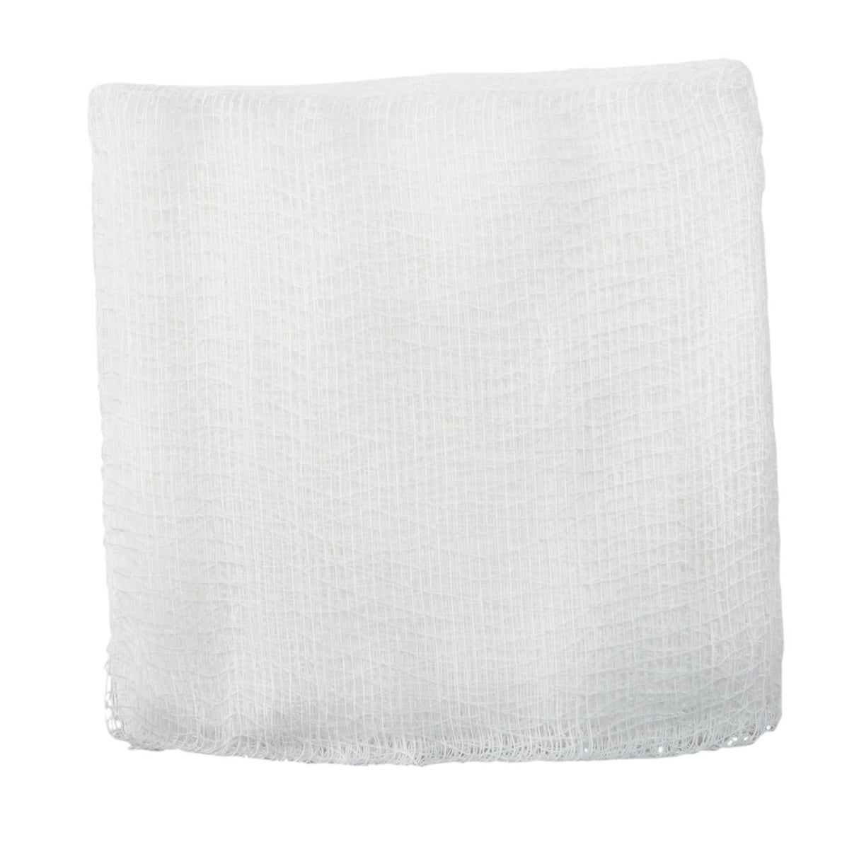 The McKesson Gauze Sponge, 12-Ply, 4x4 inch square, is a non-sterile white cotton pad with a visible woven texture, ideal for wound dressing. Brand: McKesson.