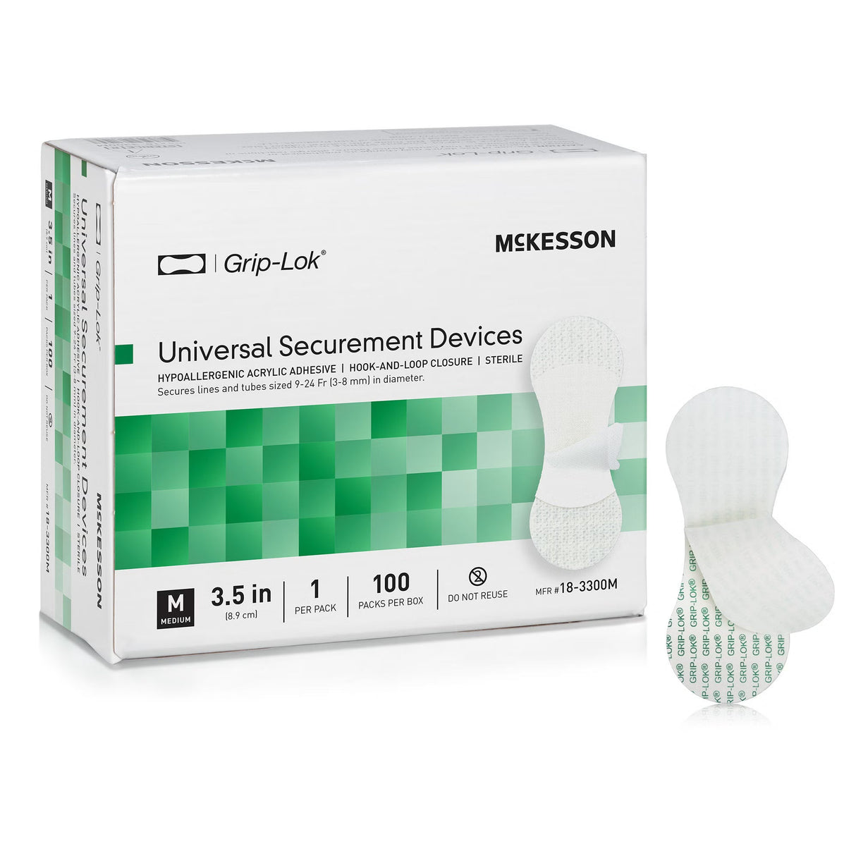 McKesson Grip-Lok Premium Catheter Securement Devices - 18-3400LFC-Single - LL Medico